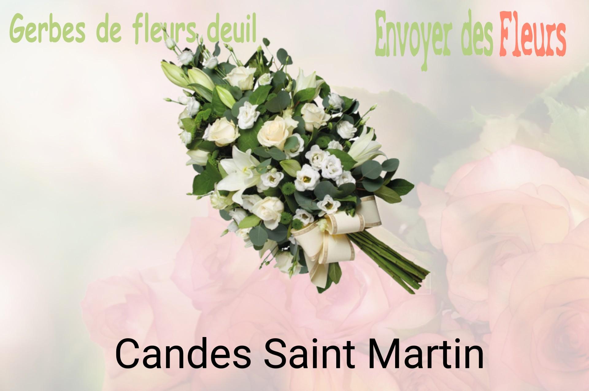 Gerbe de fleurs de deuil livrée à Candes-Saint-Martin